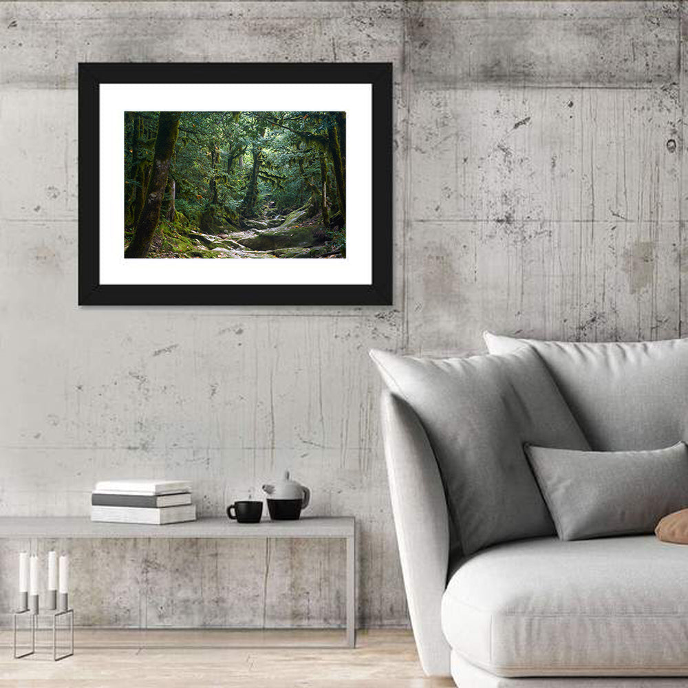 Mossy Halloween Forest Path Wall Art