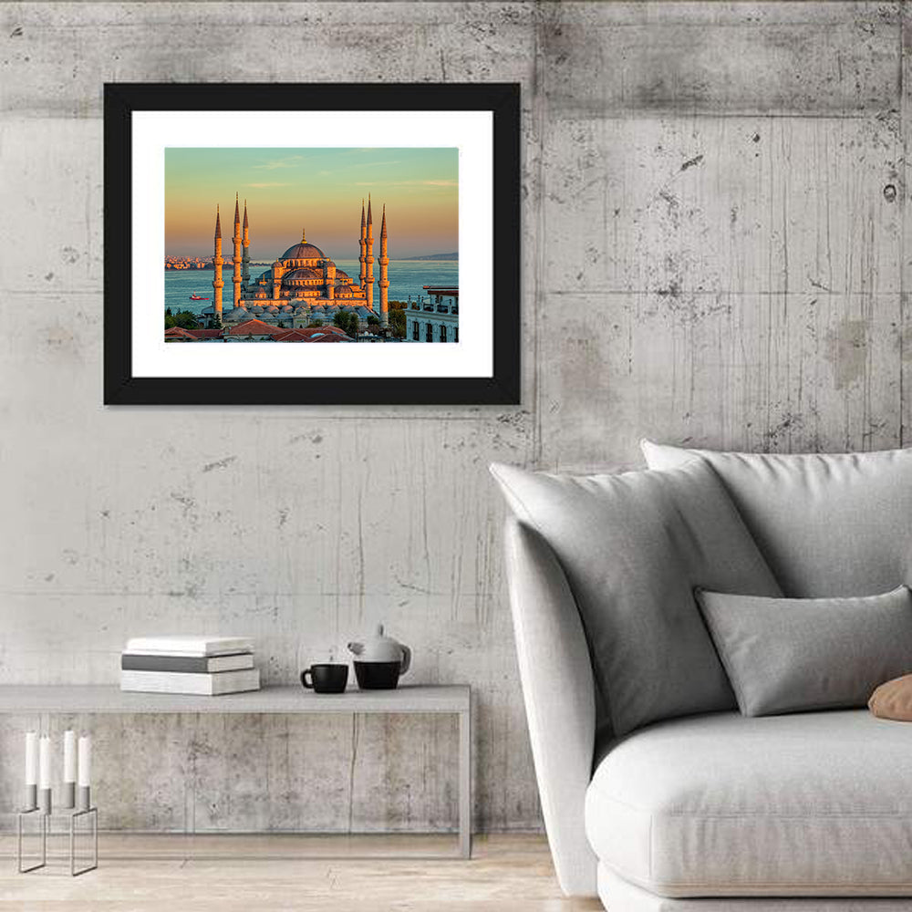 Sultan Ahmed Mosque at Sunset Wall Art