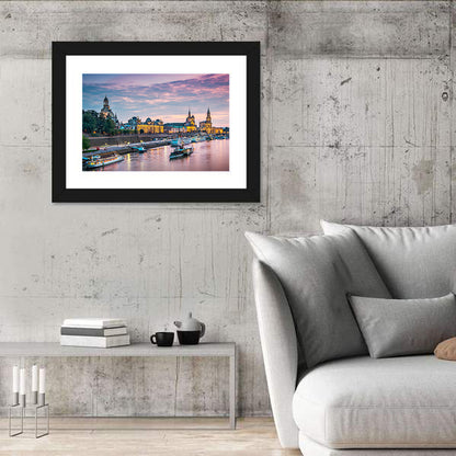 Dresden Elbe at Twilight Wall Art