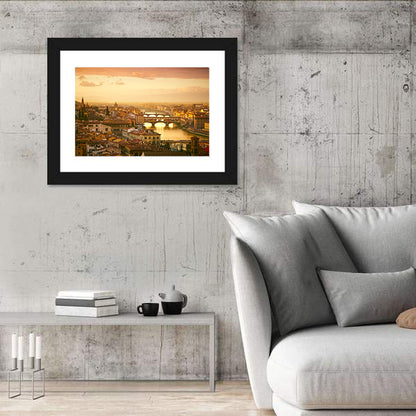 Ponte Vecchio at Sunset Wall Art