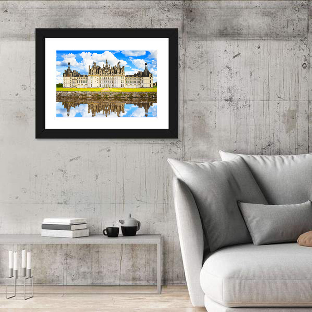 Château De Chambord Reflection Wall Art