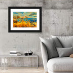 Golden Hour Lake with Tall Grass Wall Art