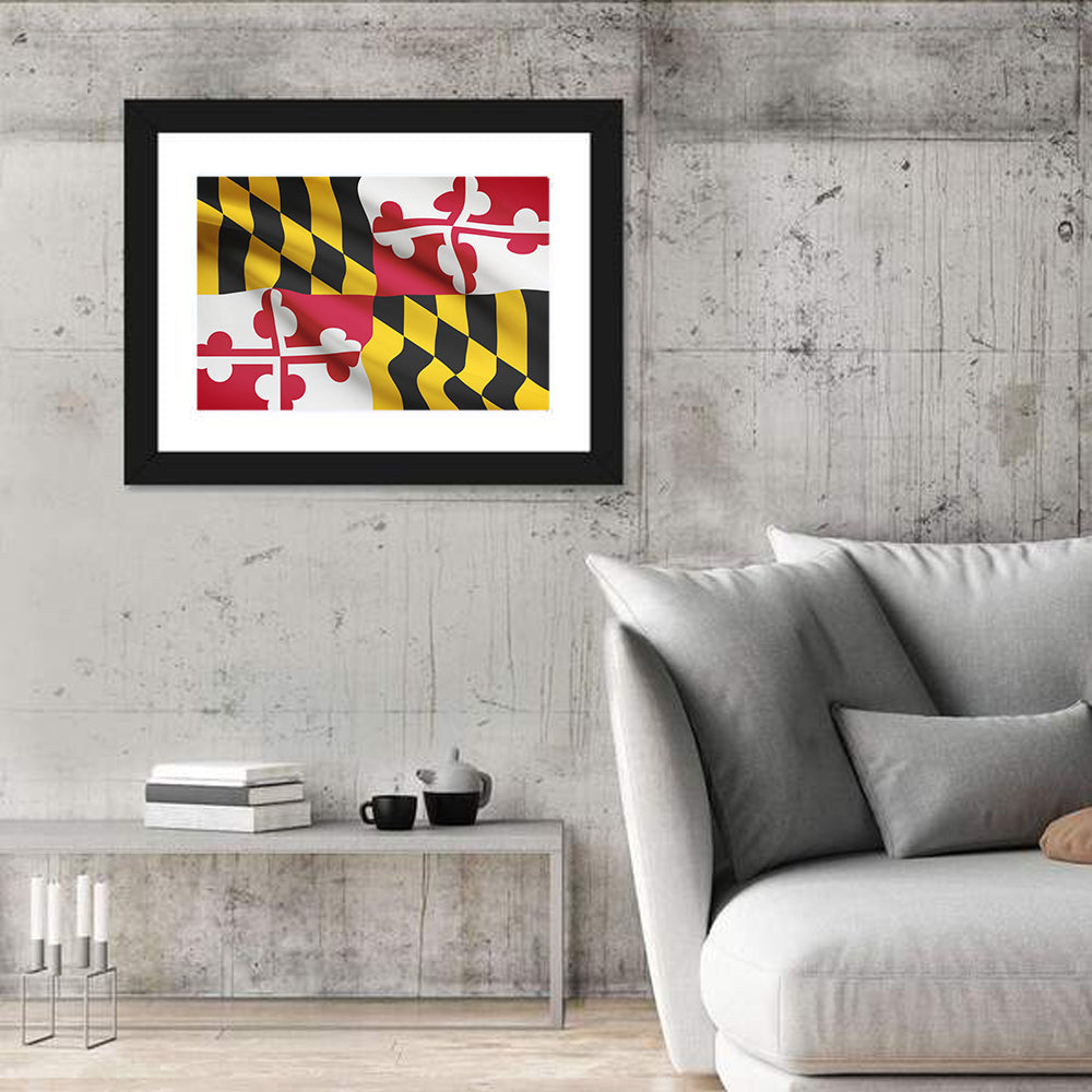 Flag Of Maryland State Wall Art