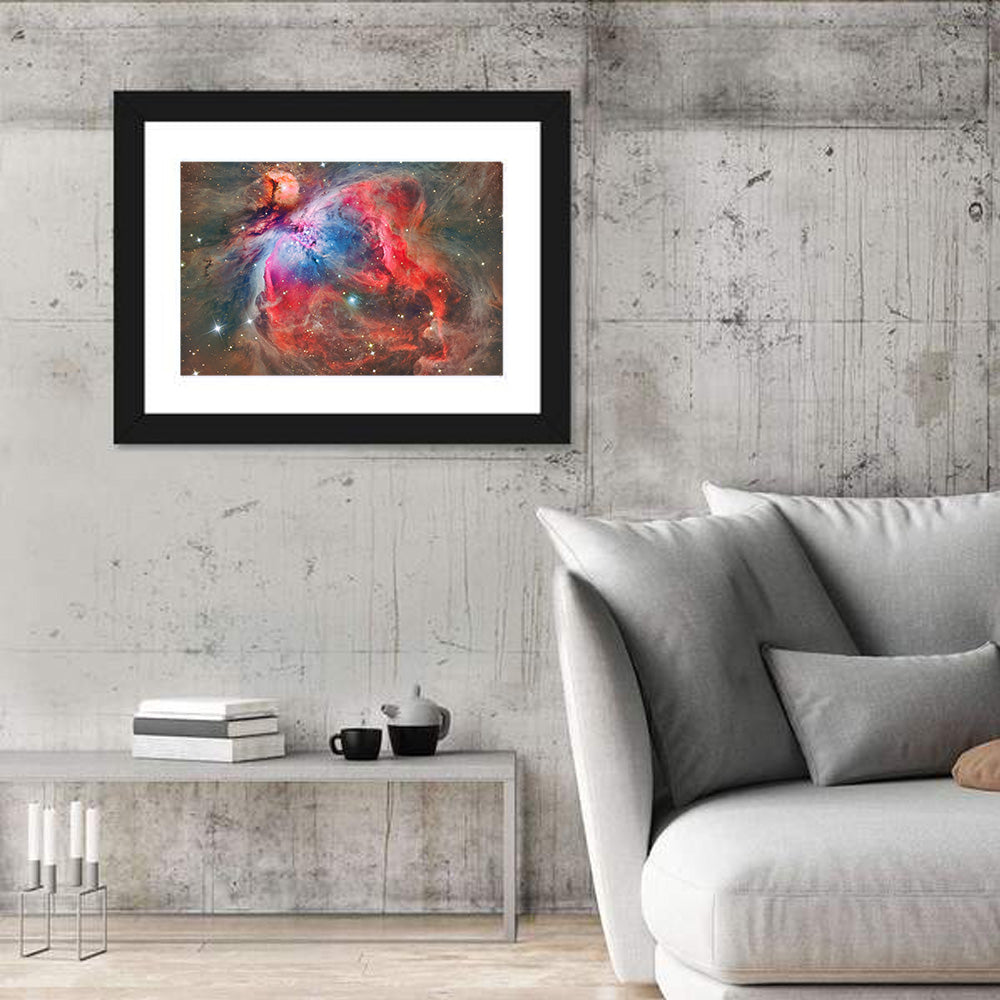 M42 Orion Nebula Wall Art in a room, landscape