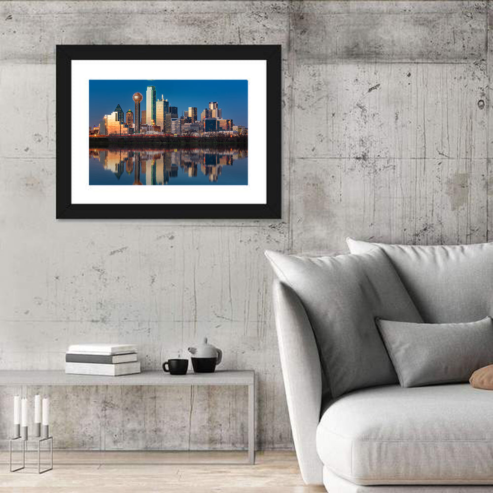 Dallas Skyline Sunset Wall Art