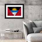 Waving Antigua and Barbuda Flag Wall Art