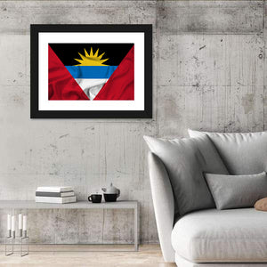 Waving Antigua & Barbuda Flag Wall Art