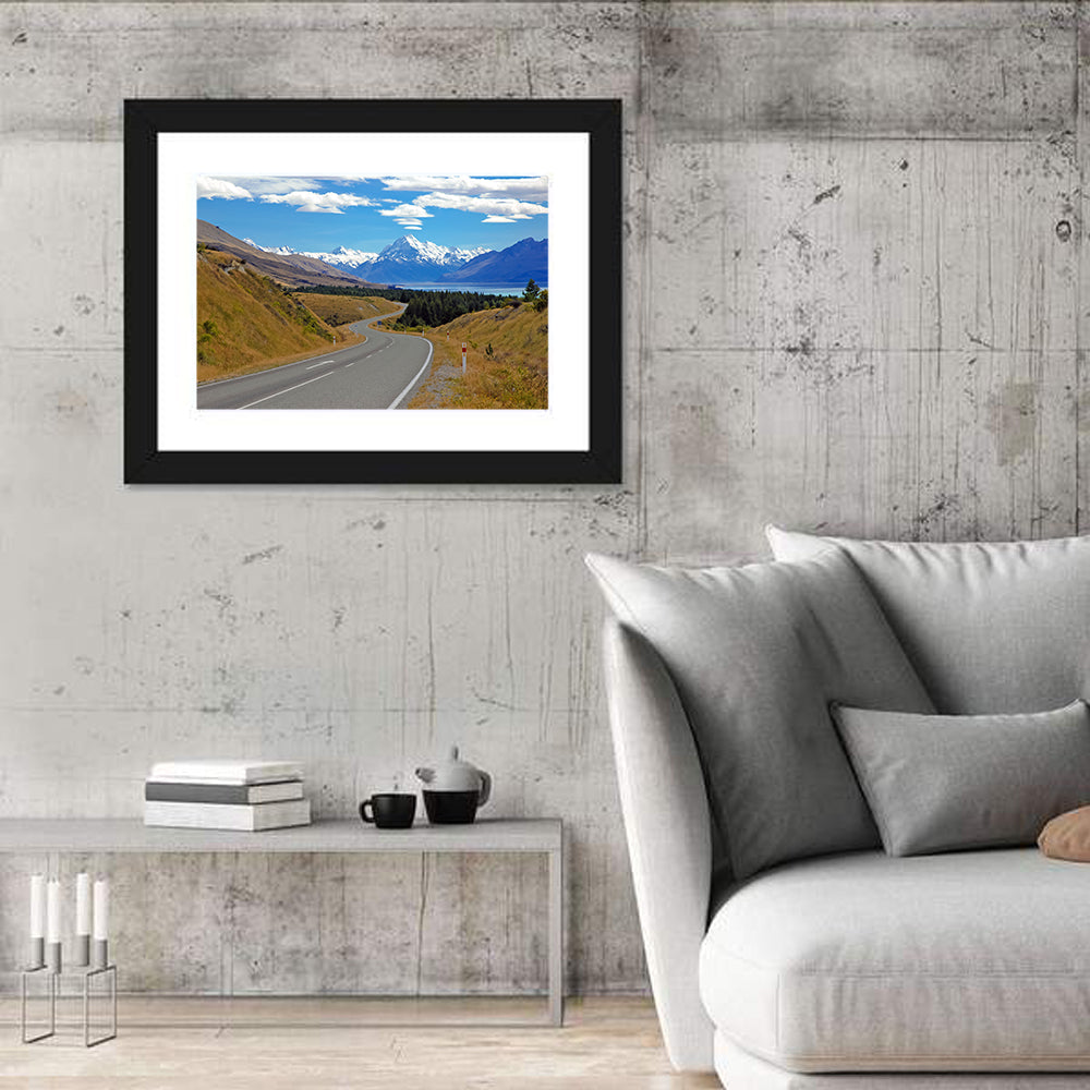 Winding Road to Aoraki Mount Cook Wall Art