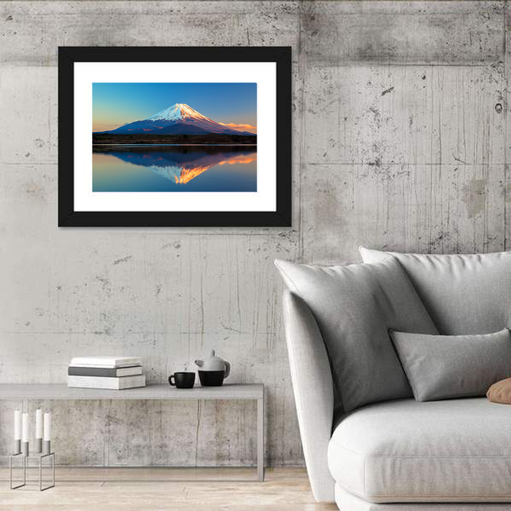 Mount Fuji Reflected on Lake Shoji Wall Art