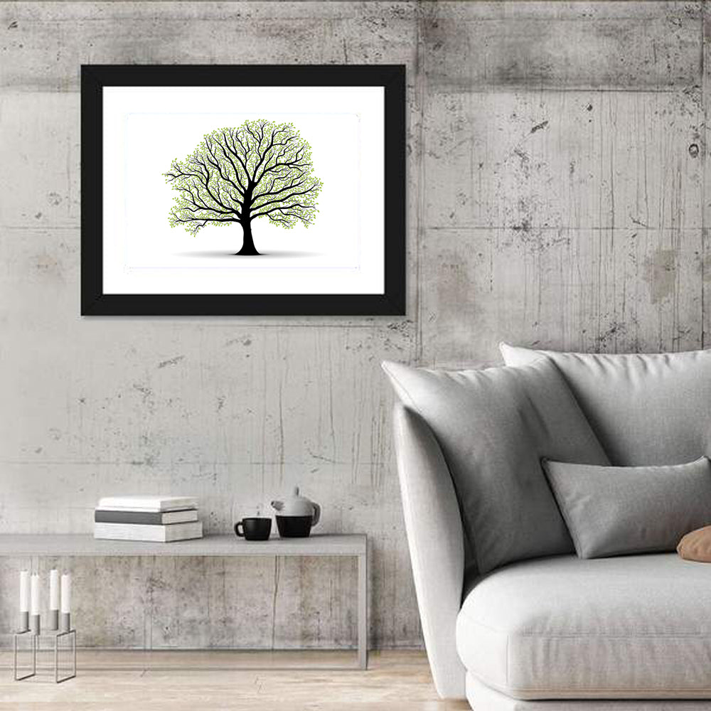 Deciduous Tree Silhouette Wall Art