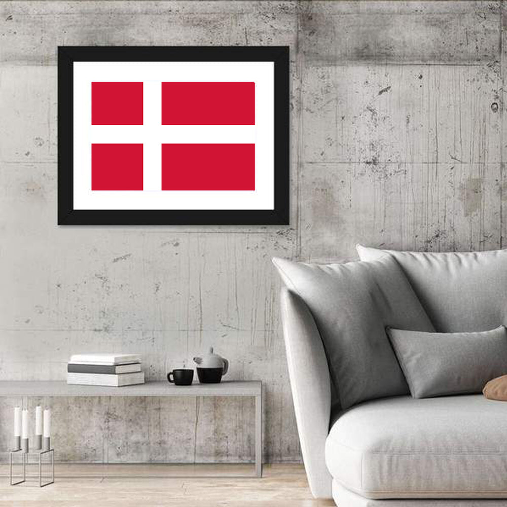 Danish Flag Nordic Cross Wall Art