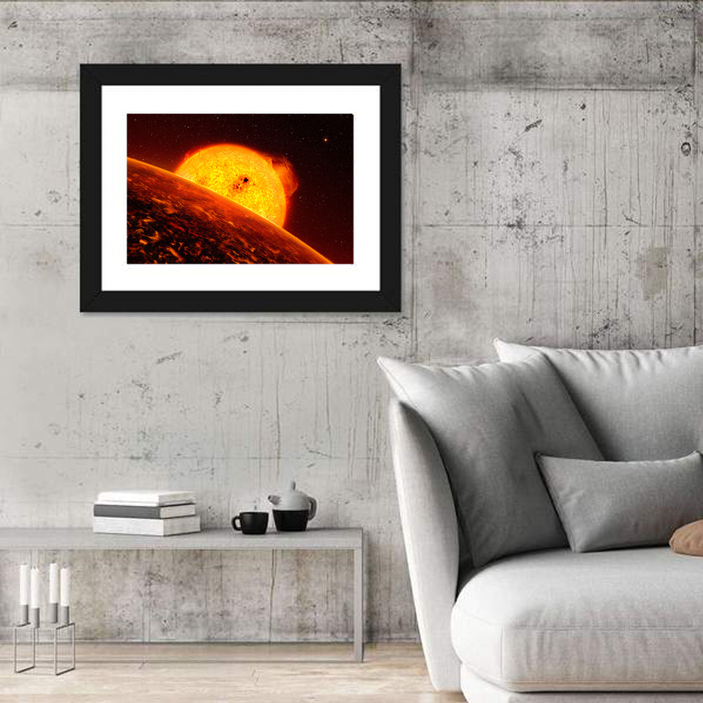 Red Sun from Space Wall Art