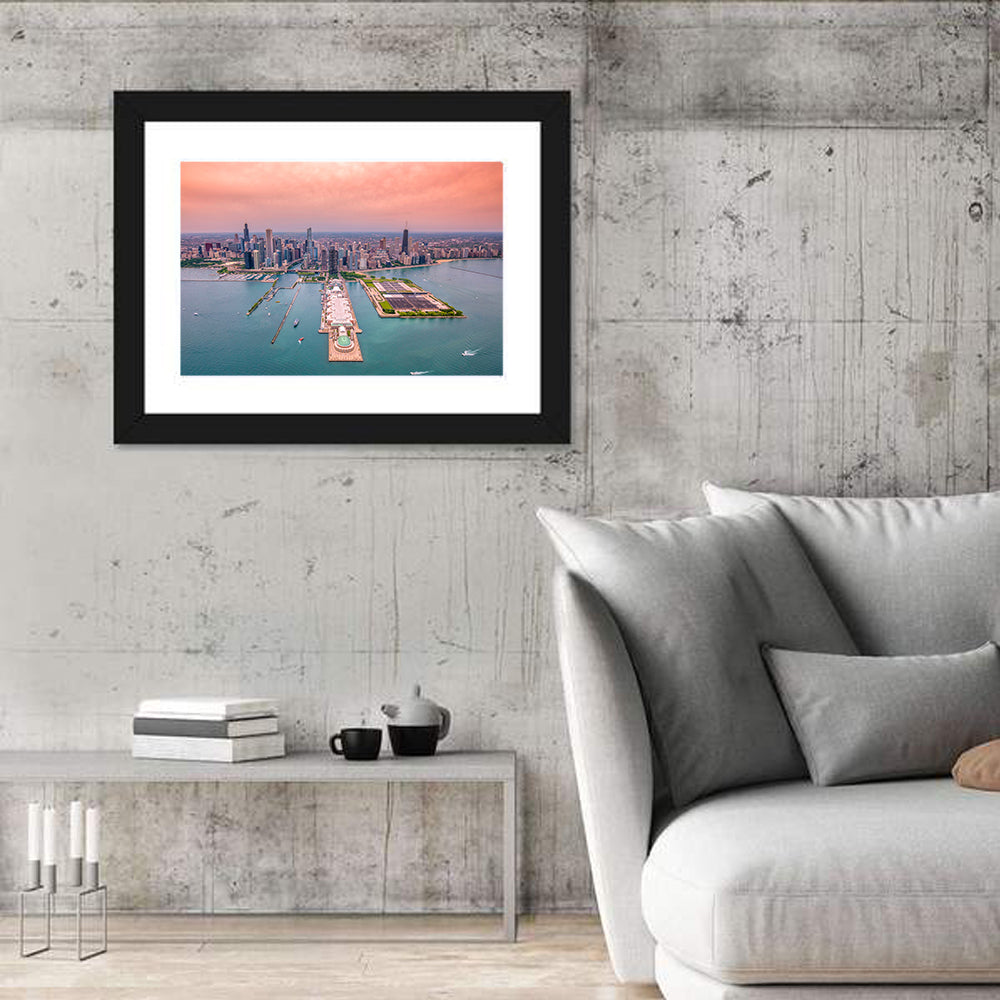 Chicago Navy Pier Skyline Wall Art