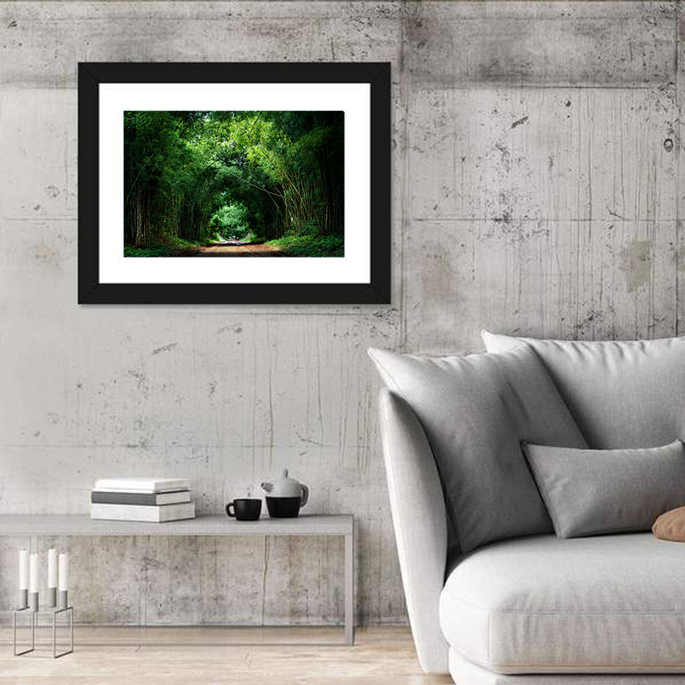 Bamboo Road in Kyoto Wall Art in a room, landscape