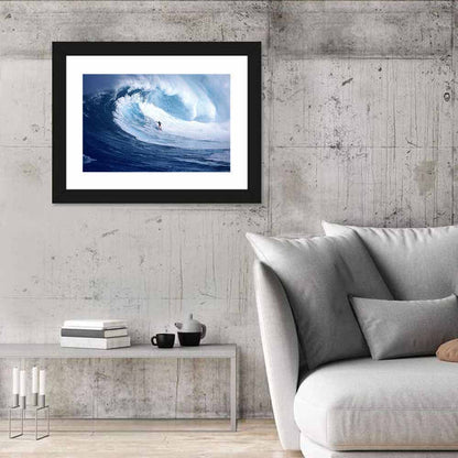 Surfer in Barrel Wave Wall Art