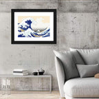 Hokusai Wave Illustration Wall Art