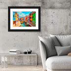 Burano Canal with Colorful Houses Wall Art