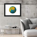 India on Globe Wall Art
