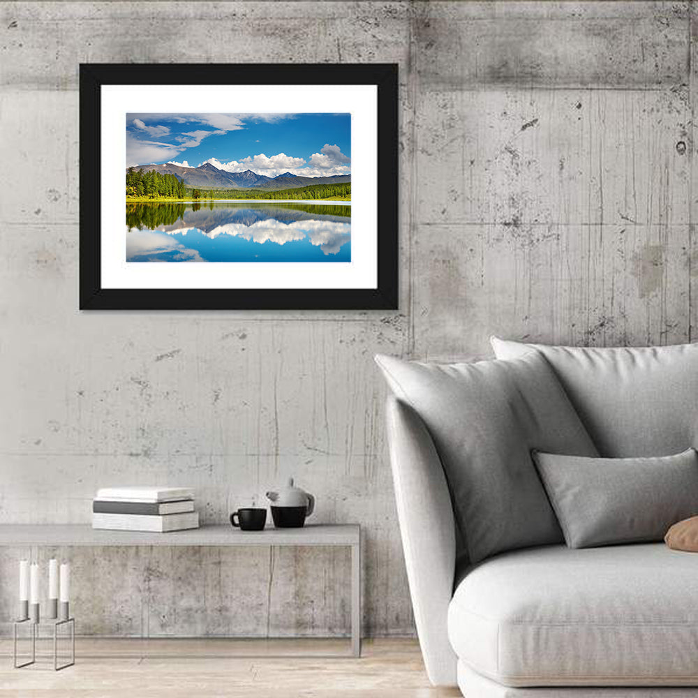 Altai Mountain Lake Reflection Wall Art
