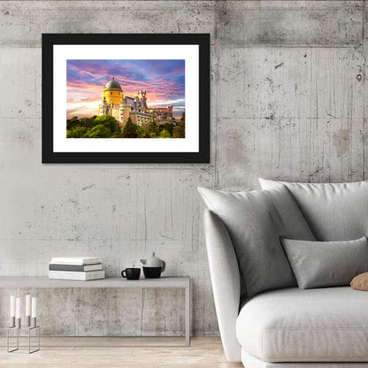 Pena Palace at Golden Dusk, Sintra Wall Art