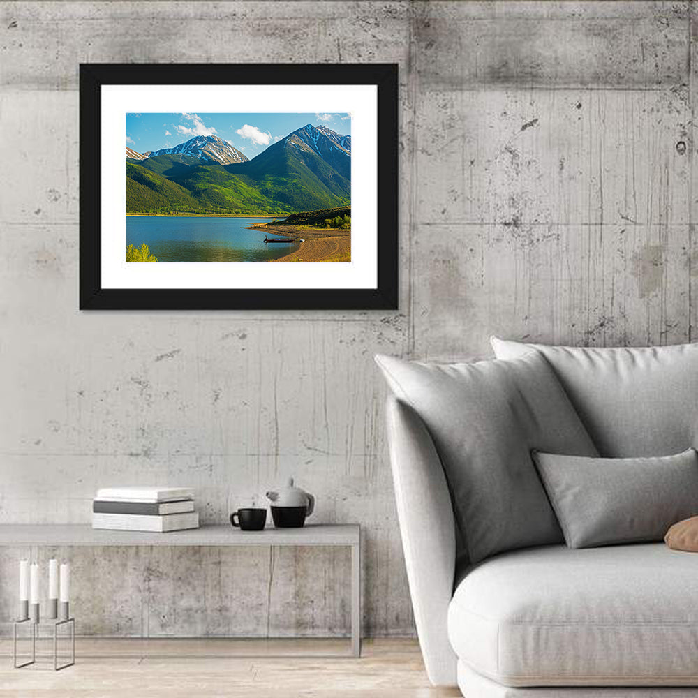 Snow-capped Peaks Over Twin Lakes Colorado Wall Art