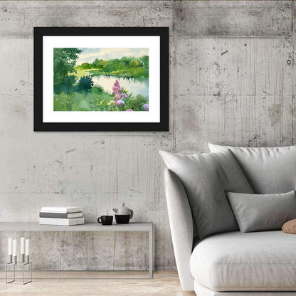 Serene River Watercolor Wall Art