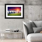 Glowing Mountain at Sunrise Wall Art