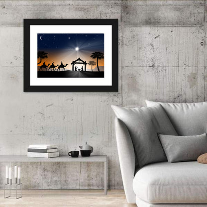 Desert Nativity Silhouette Wall Art