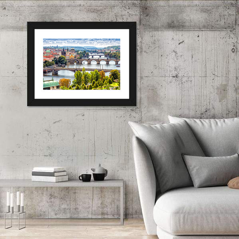 Vltava River Bridges, Prague Wall Art