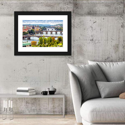 Vltava River Bridges, Prague Wall Art