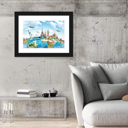 Travel The World Monument Wall Art