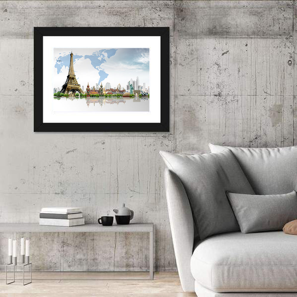 Global Landmarks Collage Wall Art
