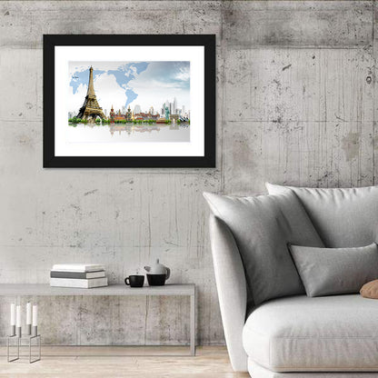 Global Landmarks Collage Wall Art