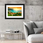 Azur Coast Golden Hour Bay Wall Art