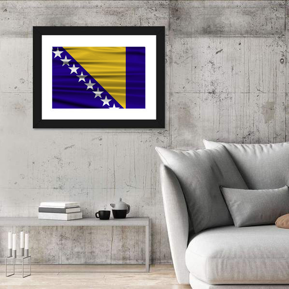 Bosnia and Herzegovina Flag Wall Art