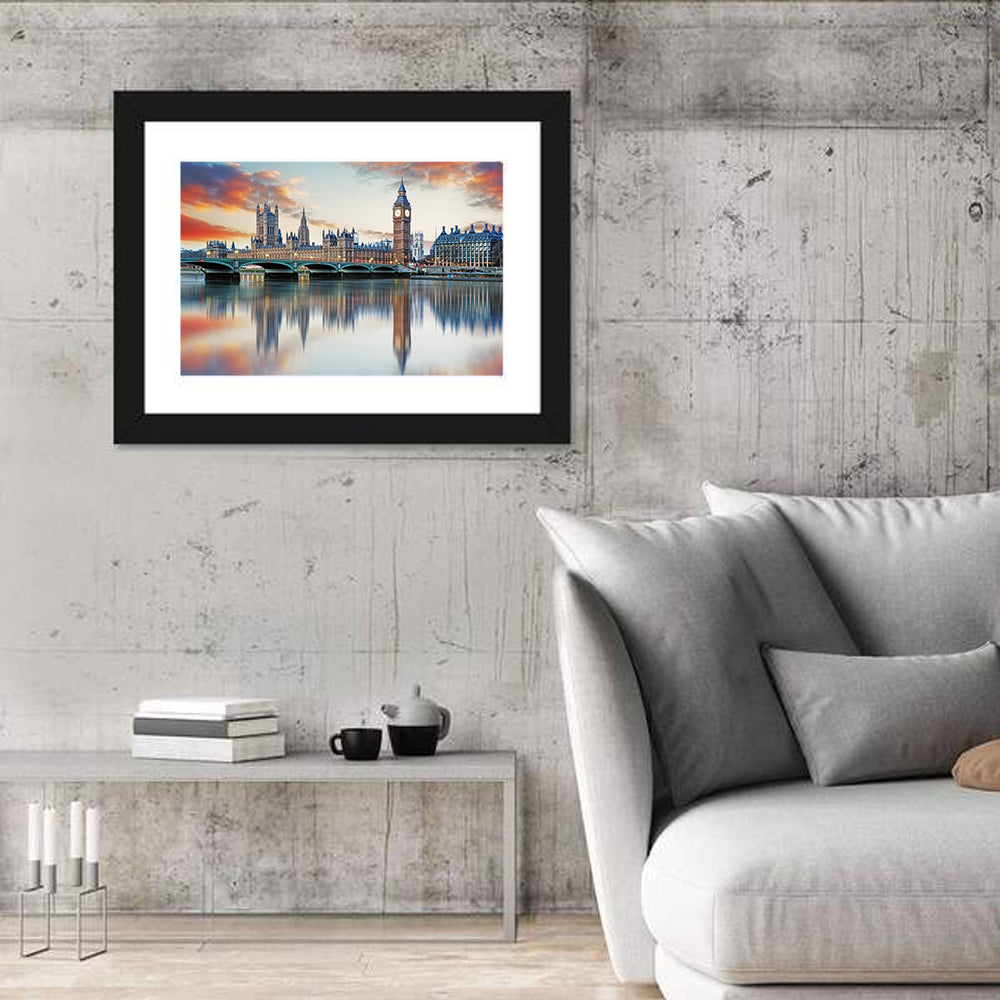 Big Ben and Palace of Westminster Wall Art in a room, landscape