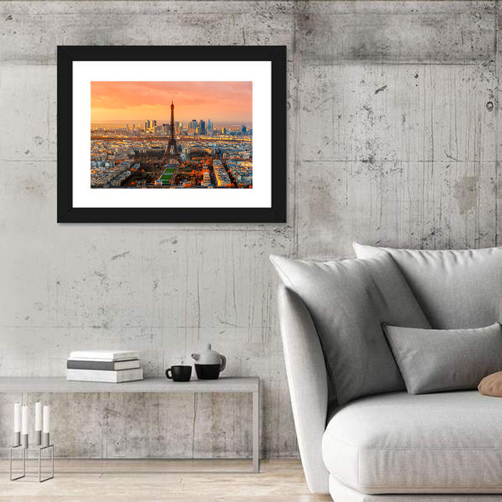 Eiffel Tower at Golden Twilight Wall Art