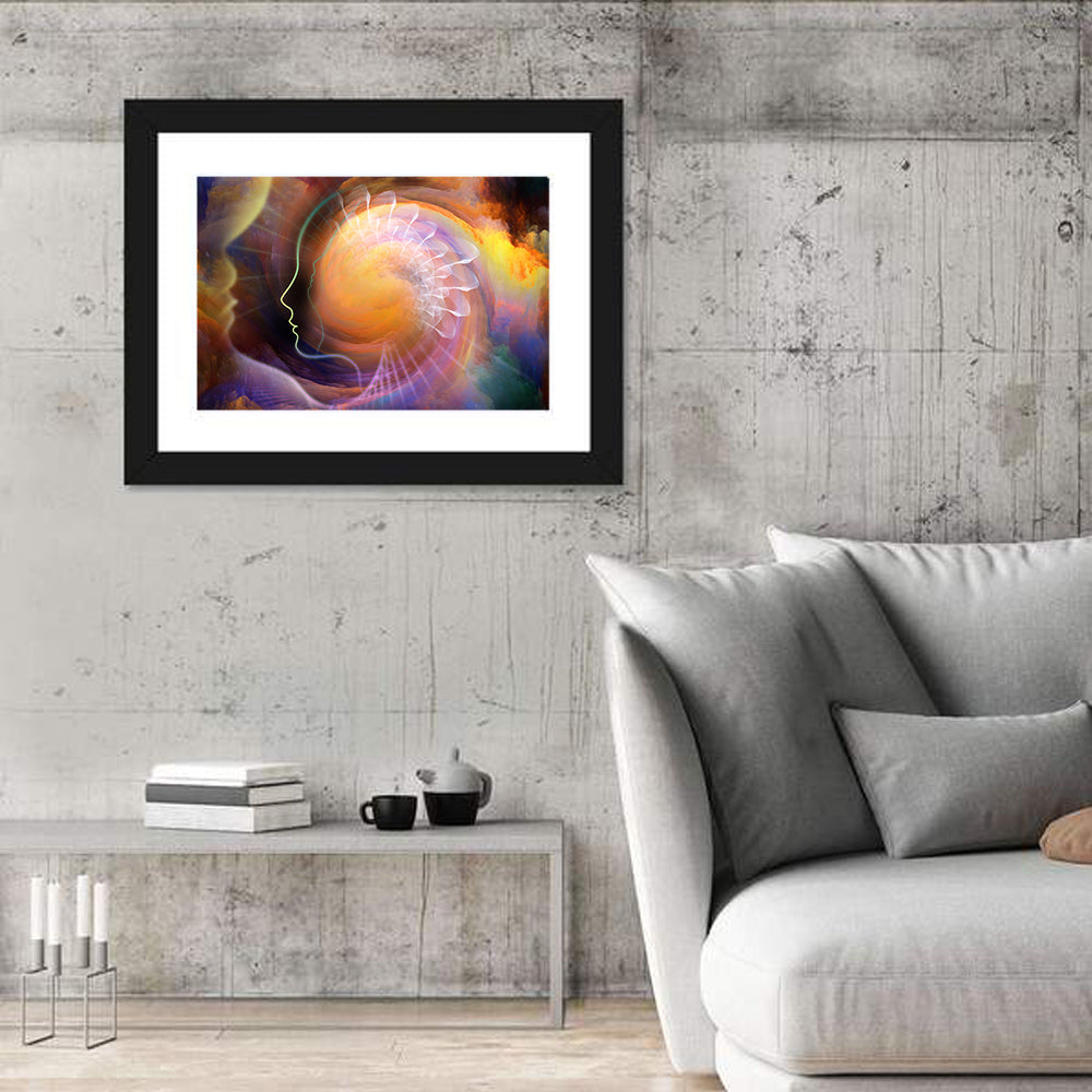 Realms of the Soul Nebula Wall Art in a room, landscape