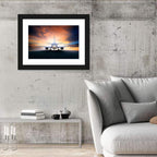 Centered Jet at Sunset Wall Art
