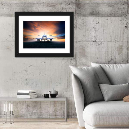 Centered Jet at Sunset Wall Art