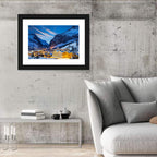 Twilight Ski Village in the French Alps Wall Art
