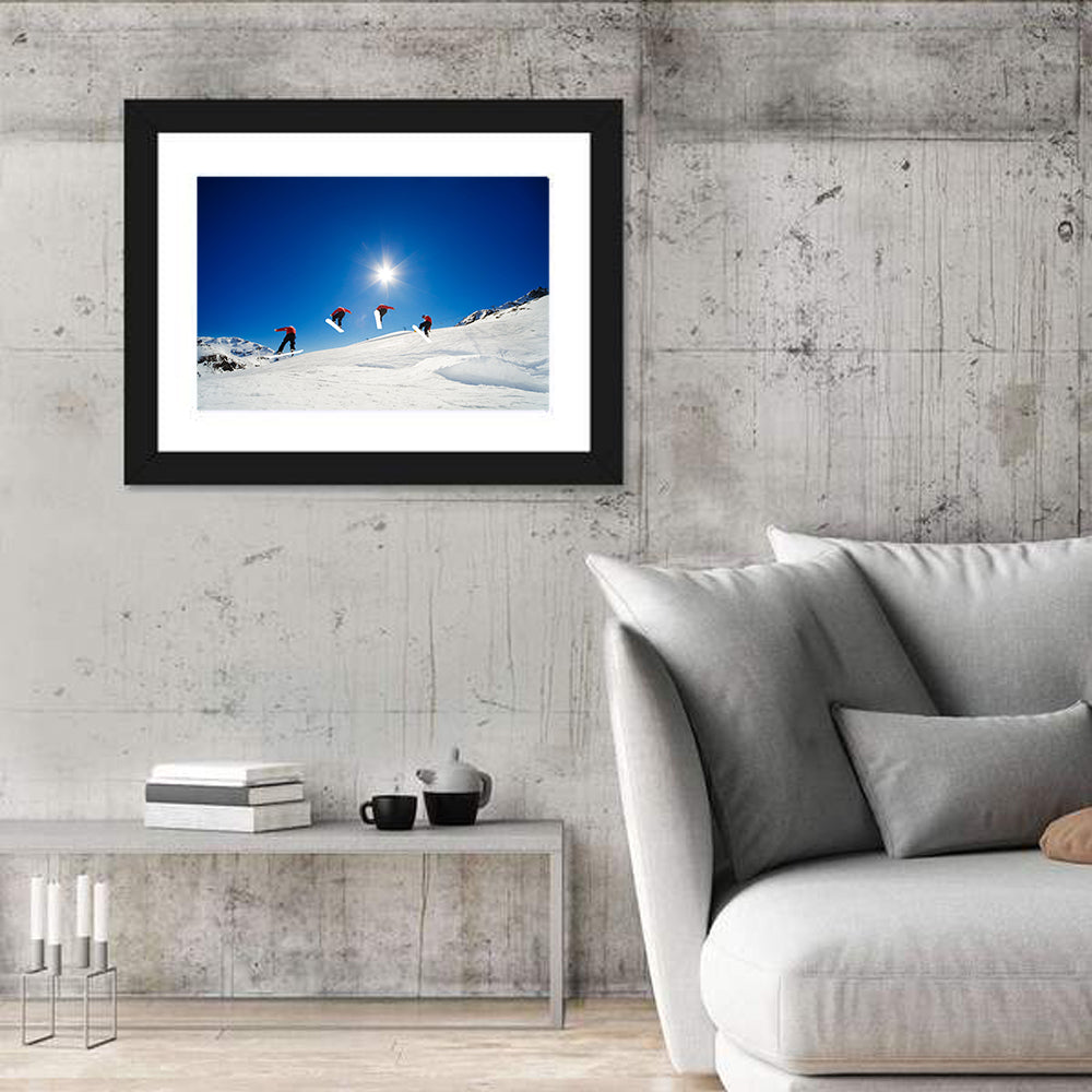Snowboarder Jump Sequence Wall Art