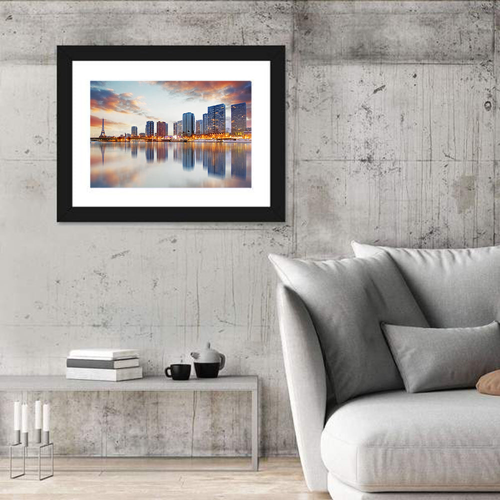 Paris Skyline with Eiffel Tower Wall Art