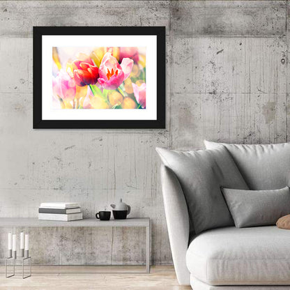 Vibrant Spring Tulips Close Up Wall Art