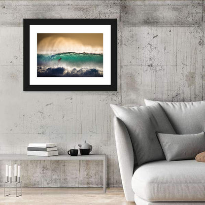 Bali Surfer in Barrel Wave Wall Art