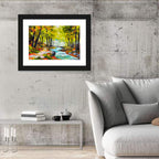 Autumn Forest Stream Wall Art