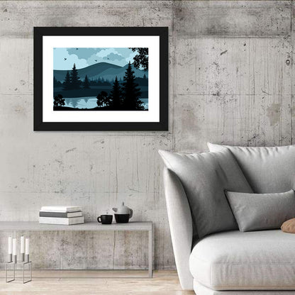 Flying Birds Silhouette Wall Art