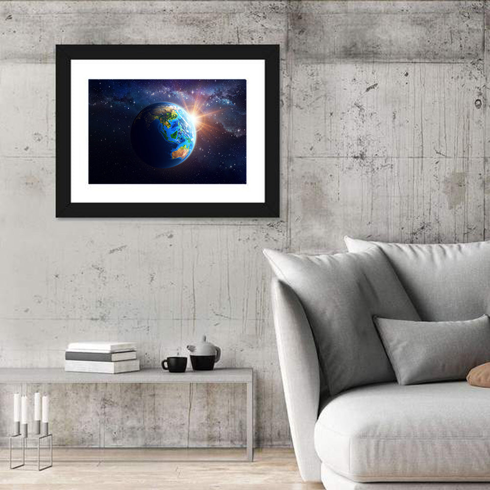 Asia and Australia from Space Wall Art