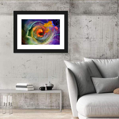 Human Profile Nebula Vortex Wall Art