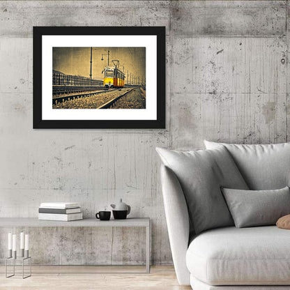 Yellow Tram No. 2 on Tracks Wall Art